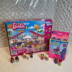 Mega Construx Barbie Malibu House and Colour reveal bundle